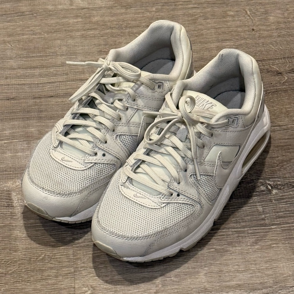 Nike White Low-Top Mesh & Leather Sneakers